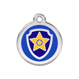 Red Dingo Placa identificativa Acero Inoxidable Esmalte Nickelodeon Paw Patrol Chase Azul para perros