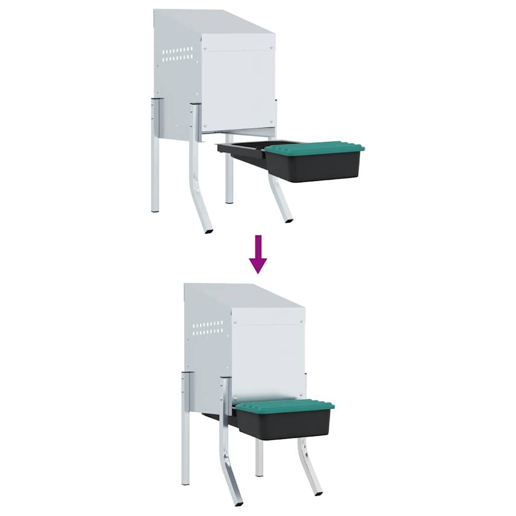 vidaXL Nido para gallinas de acero galvanizado thumbnail