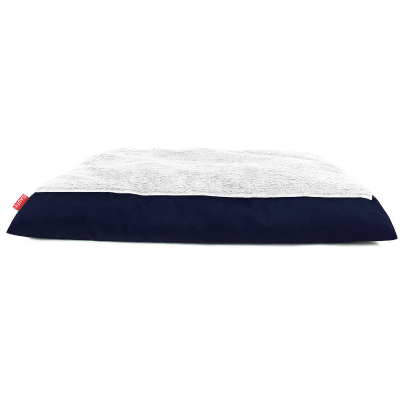 Gauty Cama Redonda para Perros y Gatos  Tela Impermeable y pelo - Azul y blanco, , large Imagen numero 1