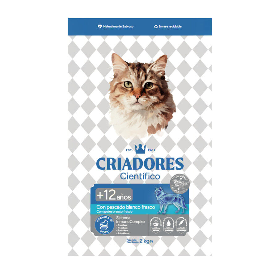 Criadores Cient&iacute;fico Senior +12 Pescado pienso para gatos, , large Imagen numero 1