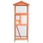 Vidaxl jaula con puerta frontal de madera maciza para pájaros, , large indicador imagen numero 5