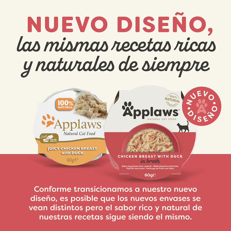 60 g Applaws Pollo y Pato tarrina para gatos, , large Imagen numero 2
