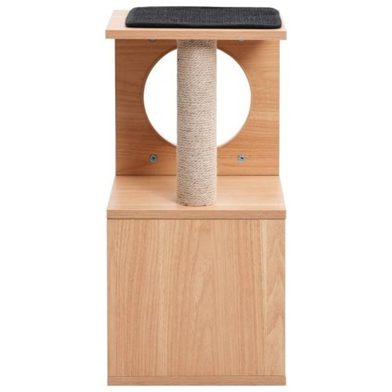 Poste rascador para gatos con alfombra de sisal color Negro, , large image number null