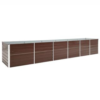 VidaXL Arriate de acero galvanizado gris para jardín