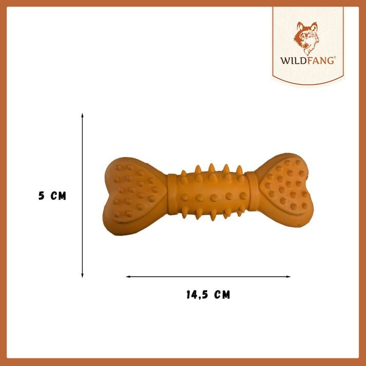 Wildfang Juguete masticable hueso chirriante con protuberancias para perros thumbnail