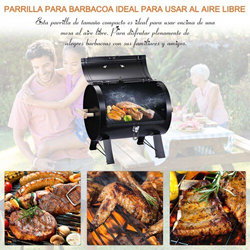 Barbacoa de Carb&oacute;n de Sobremesa Compacta con Term&oacute;metro y Asas, , large Imagen numero 3