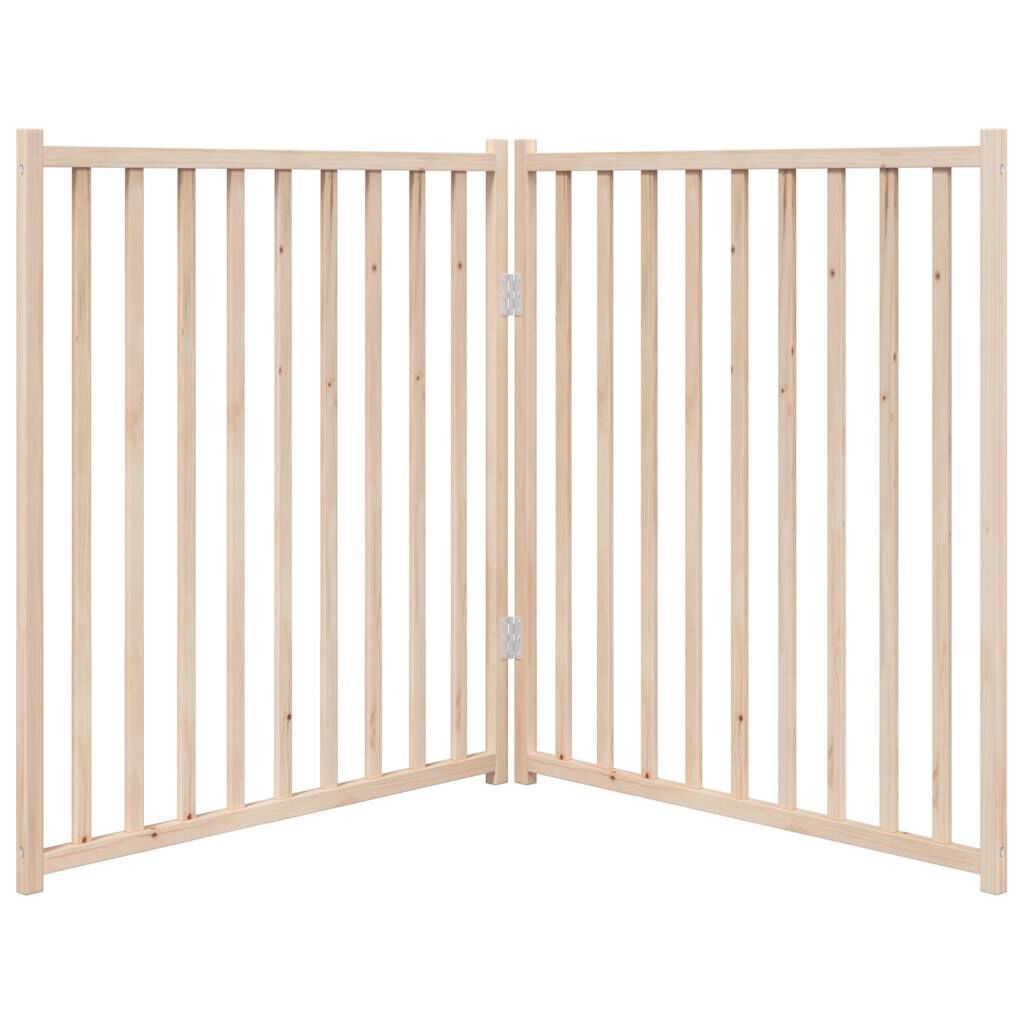 vidaXL Puerta para Perros Plegable Paneles Puerta Mascotas Madera de &Aacute;lamo, , large Imagen numero 10