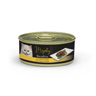 Majesty Adult Bocaditos de Pollo en Salsa lata para gatos