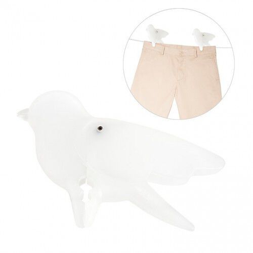 Pinza ropa Birdieb en forma de p&aacute;jaro color Blanco, , large Imagen numero 1