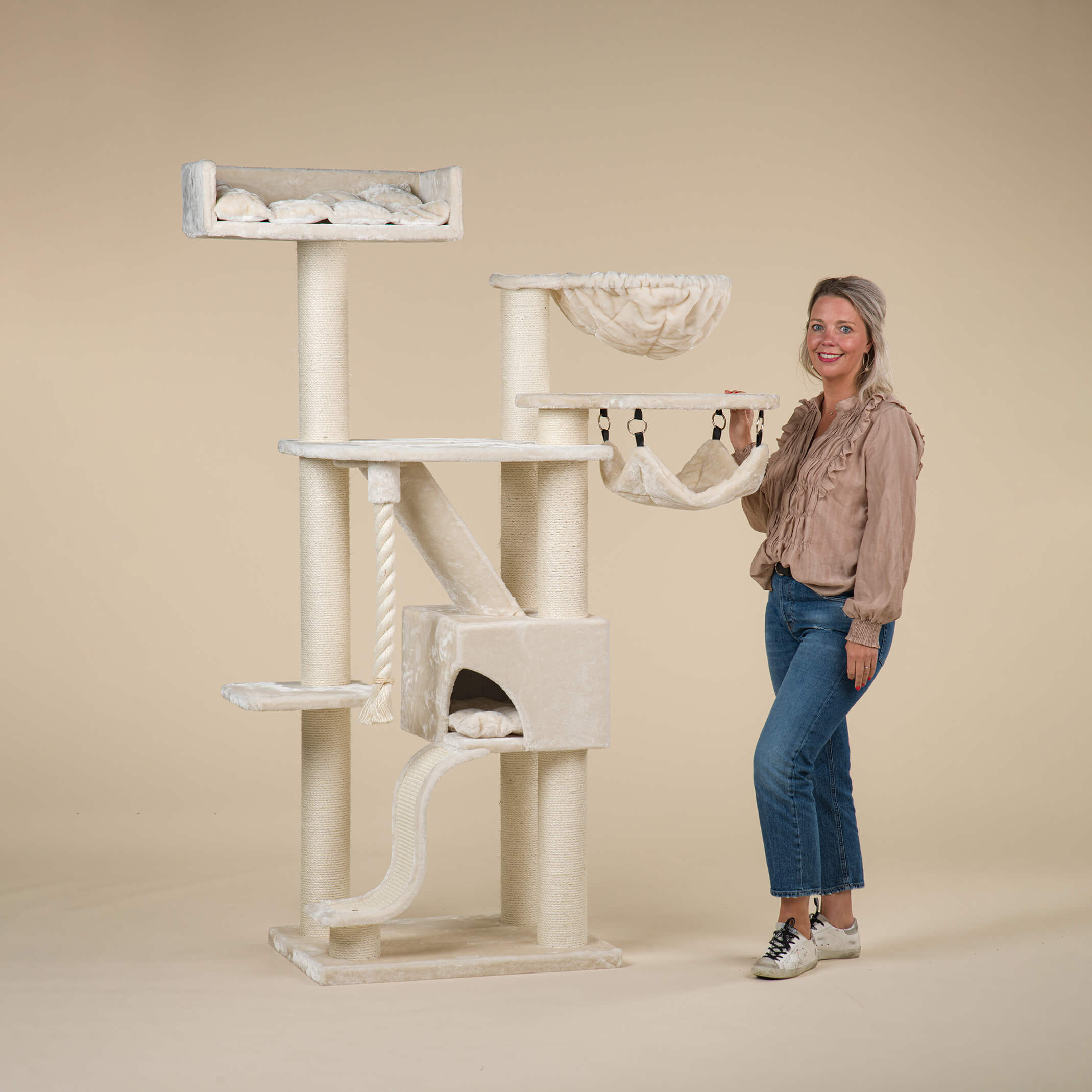 RHRQuality rascador Kilimandjaro crema para gatos, , large Imagen numero 2