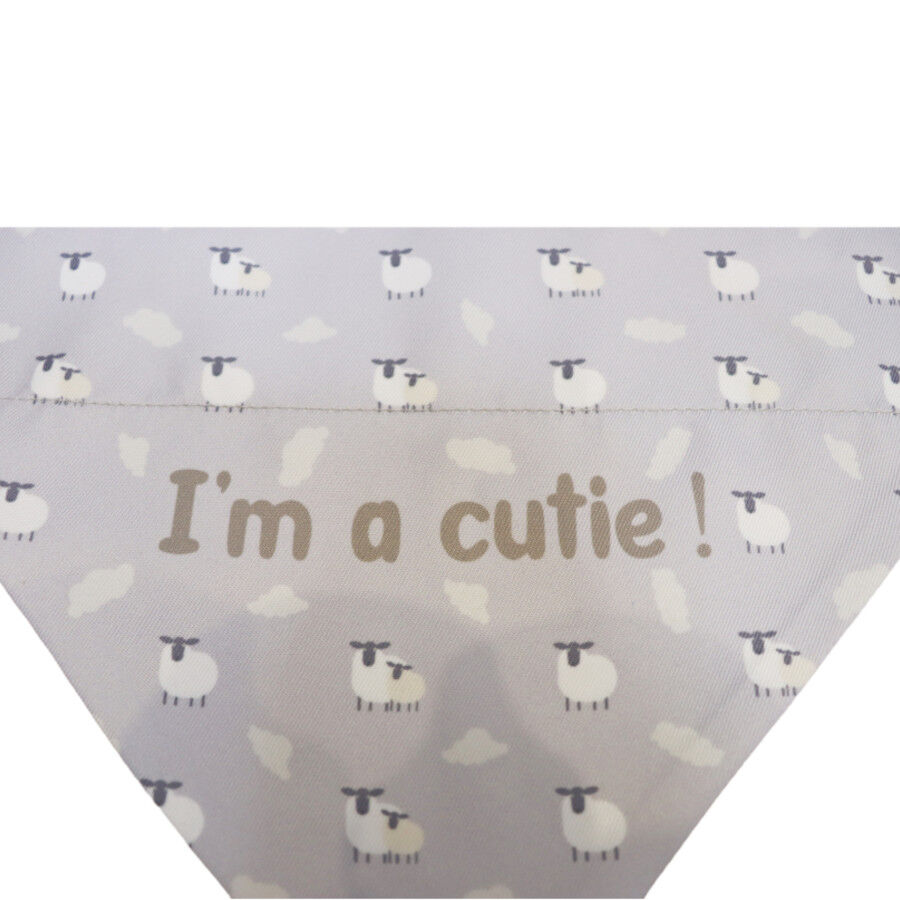 Gotoo Bandana estampada ovejitas gris para perros, , large Imagen numero 3
