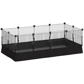 PawHut Jaula Animales Peque&ntilde;os Negro