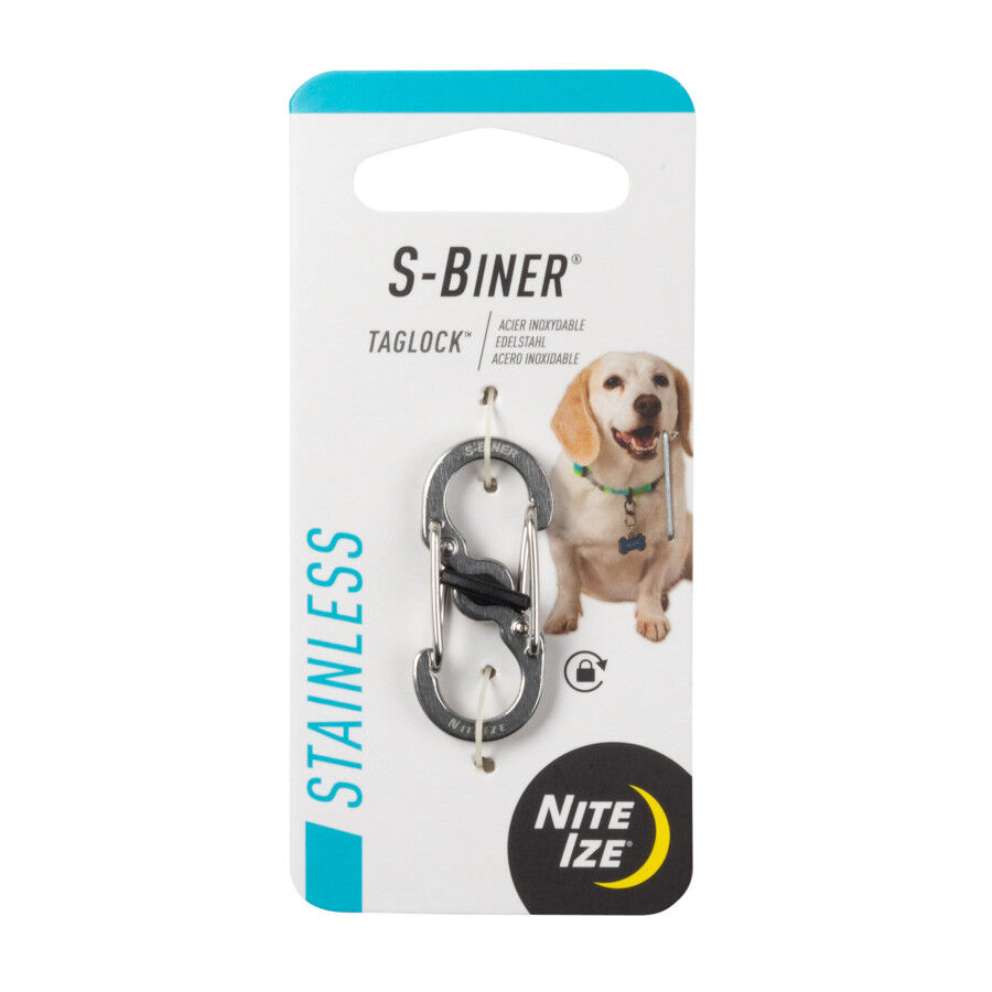 Nite Ize S-Biner TagLock Mosquetón para perros