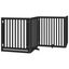 vidaXL Puerta para perros plegable  paneles madera álamo negra, , large indicador imagen numero 6