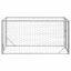 vidaXL Perrera de exterior puerta acero galvanizado plateado 3x2x1 m, , large indicador imagen numero 14