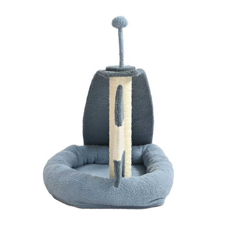 Leeby Koko rascador con cama y juguete para gatitos thumbnail