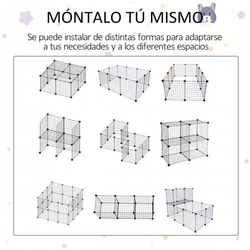 Jaula DIY PawHut para animales pequeños color Negro thumbnail