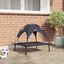 vidaXL Cama para Perros con Dosel Sofá Silla Tela Oxford y Acero Negro, , large indicador imagen numero 2