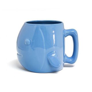 Taza cerámica con forma de pez color Azul