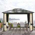 Carpa pérgola Outsunny para exterior color Marrón/Crema, , large image number null