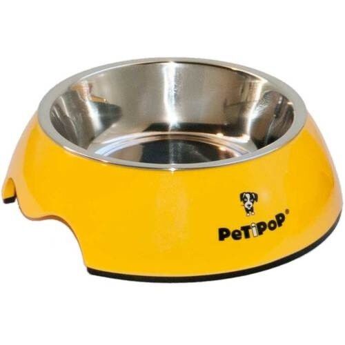 Comedero Melamina Petipop Amarillo para perros, , large Imagen numero 1