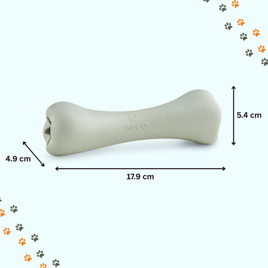 BECO Hueso Portagolosinas de Goma Blanco para perros, , large Imagen numero 3