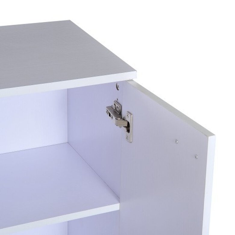Mesa de armario con ruedas y puertas Homcom color Blanco, , large image number null