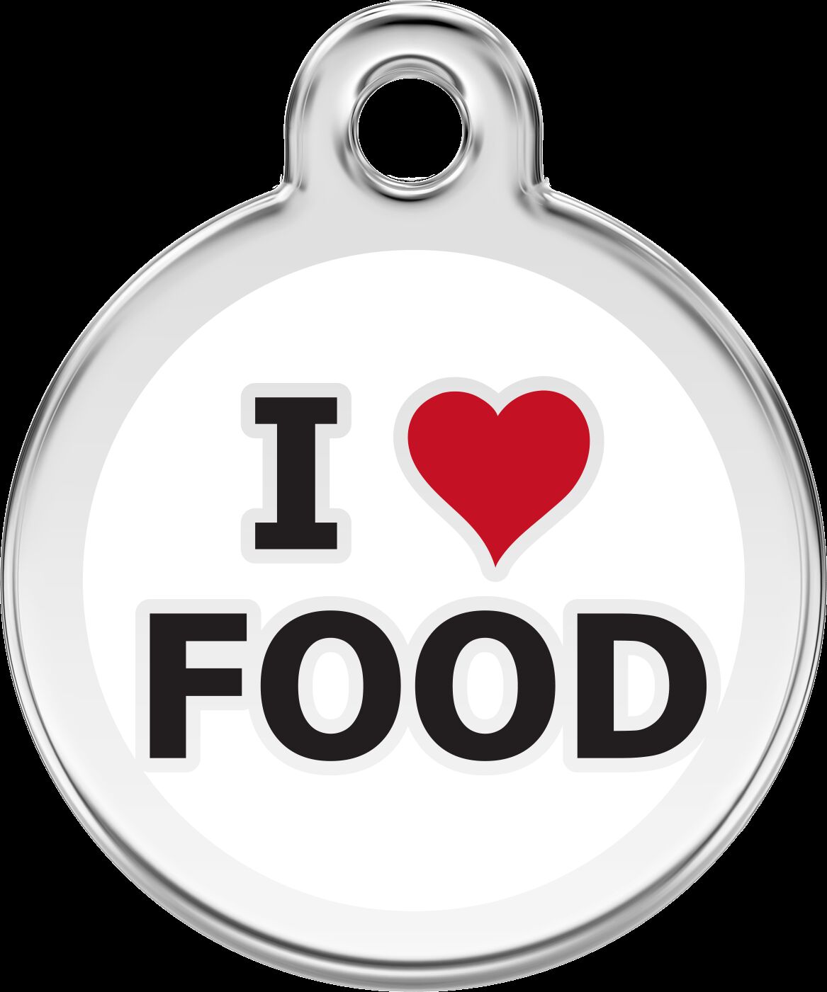 Red Dingo Placa identificativa Acero Inoxidable Blanca para perros y gatos thumbnail