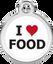 Placa identificativa Acero Inoxidable I love Food Blanco para perros, , large indicador imagen numero 5