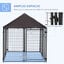 PawHut Perrera de Exterior con Techo 141x141x153 cm Corral para Perros de Jardín Parque para Mascotas con Malla de Metal y Puerta con Cerradura para Terraza Balcón Patio Negro, , large indicador imagen numero 5