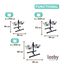 Leeby Comedero Doble Ajustable de  Acero Inoxidable para perros, , large indicador imagen numero 4