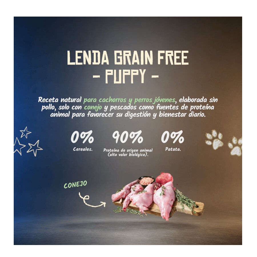 2 Kg Lenda Grain Free Conejo puppy pienso para perros, , large Imagen numero 4