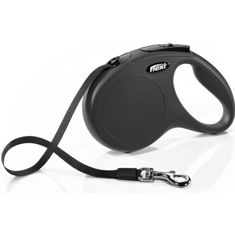Correa de cuerda flexi classic m - longitud: 5 m - peso máximo: 25 kg - negro - para perros