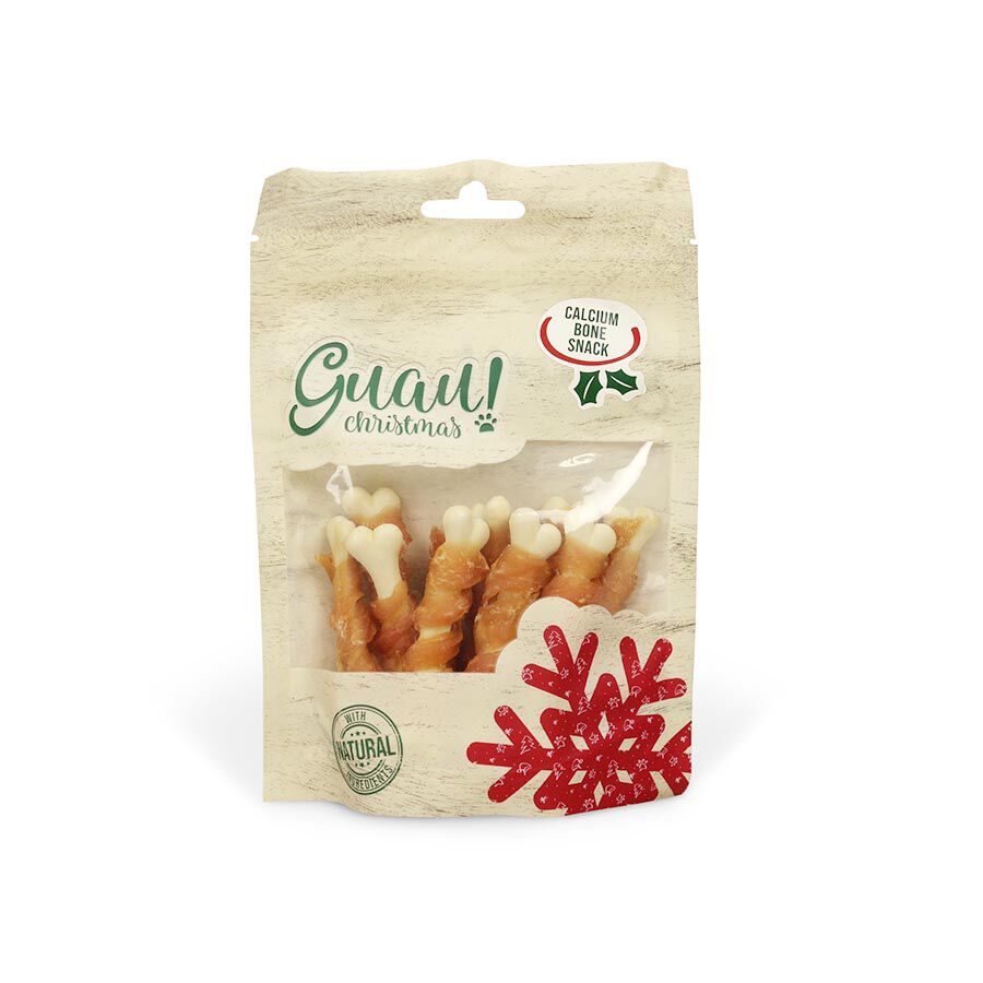Guau Christmas huesos de calcio  snack para perros Imagen numero 1
