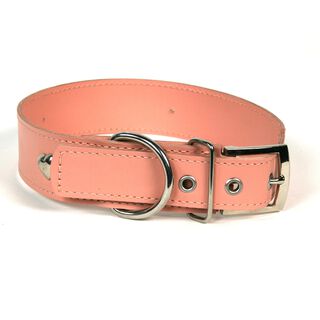 LGMCAN Collar de Piel Rosa con Corazones para perros