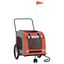 vidaXL Remolque bicicleta para perros hierro tela Oxford naranja gris, , large indicador imagen numero 12