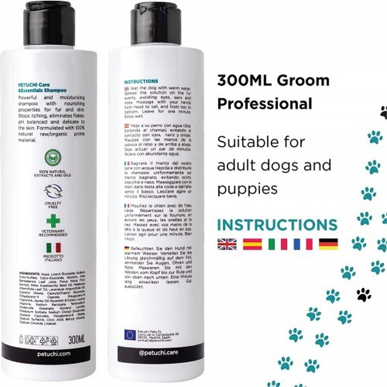 PETUCHI champú bio 6 essentials olor a neem para perros, , large image number null