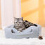 Nobleza Cama para Gato Perro, Cama Gato Cueva Mediano Lavable con Cojín Extraíble, Casas para Gato Perros 38x38x33cm, Gris, , large indicador imagen numero 5