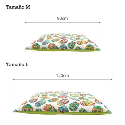 Colchoneta Calavera Mexicana para perros color Verde, , large Imagen numero 2