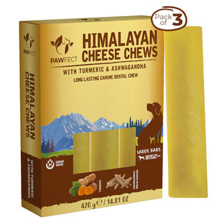 Pawfect Masticables dentales de queso del Himalaya, cúrcuma y ashwagandha