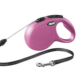 Flexi Classic Cord Rosa Correa Extensible para perros pequeños