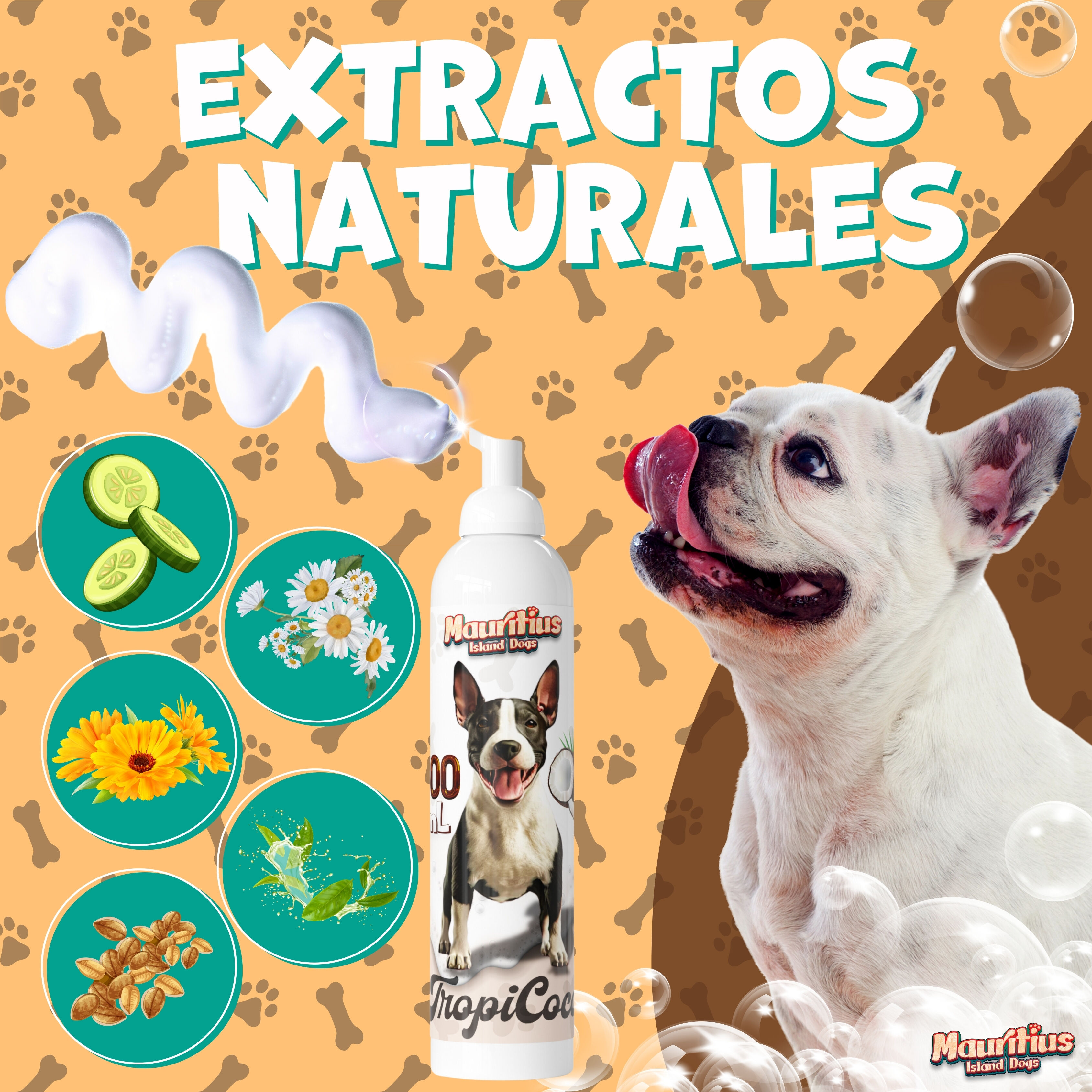 Mauritius Island Dogs Champú Espuma de Coco Lavado Seco Sin Enjuague para Mascotas thumbnail