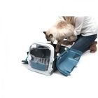 CAT IT bolso transportin convertible azul y gris para gatos, , large image number null