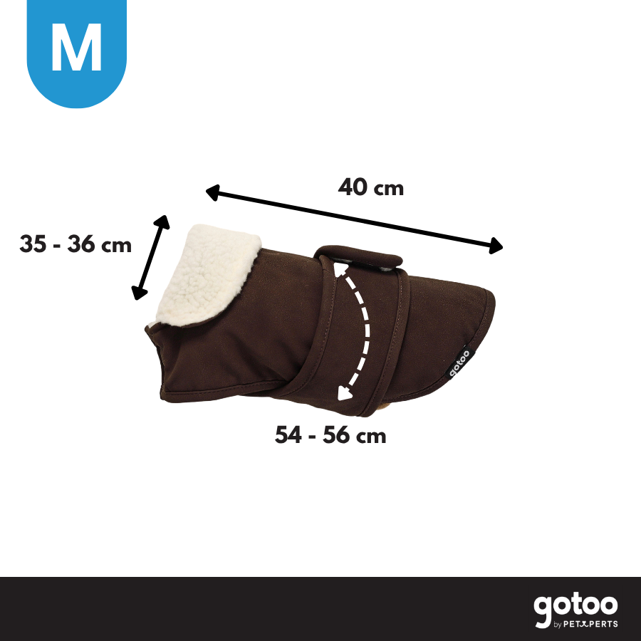Gotoo Abrigo Efecto Piel Marr&oacute;n para perros, , large Imagen numero 4