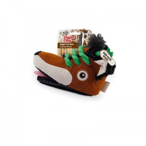 All for paws zorro doggy's zapatillas de peluche marr&oacute;n para perros, , large Imagen numero 1