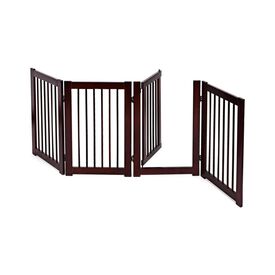 COSTWAY Barrera de Puerta de Seguridad Rejilla para Perros Mascotas Protección Plegable de Madera para Perros