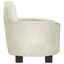 vidaXL Cama para perros de terciopelo crema 66x40x45 cm, , large indicador imagen numero 3