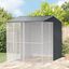 vidaXL Aviario de acero gris antracita 215x110x247 cm, , large indicador imagen numero 10