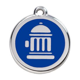 Red dingo Placa identificativa Acero Inoxidable Esmalte Boca de incendio Azul para perros