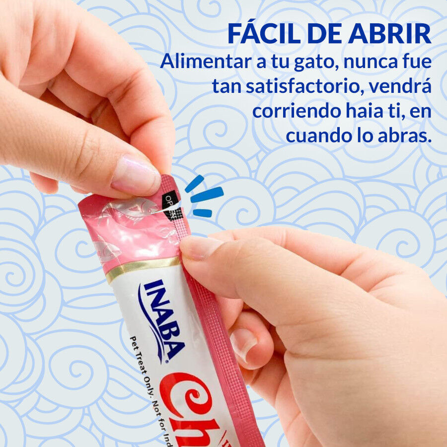 4 sobres x 14 g Churu Snack Cremoso de At&uacute;n con Salm&oacute;n para gatos, , large Imagen numero 3